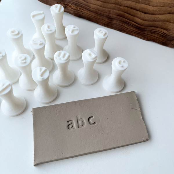 Lower Case Alphabet Textured Stamp with Handle