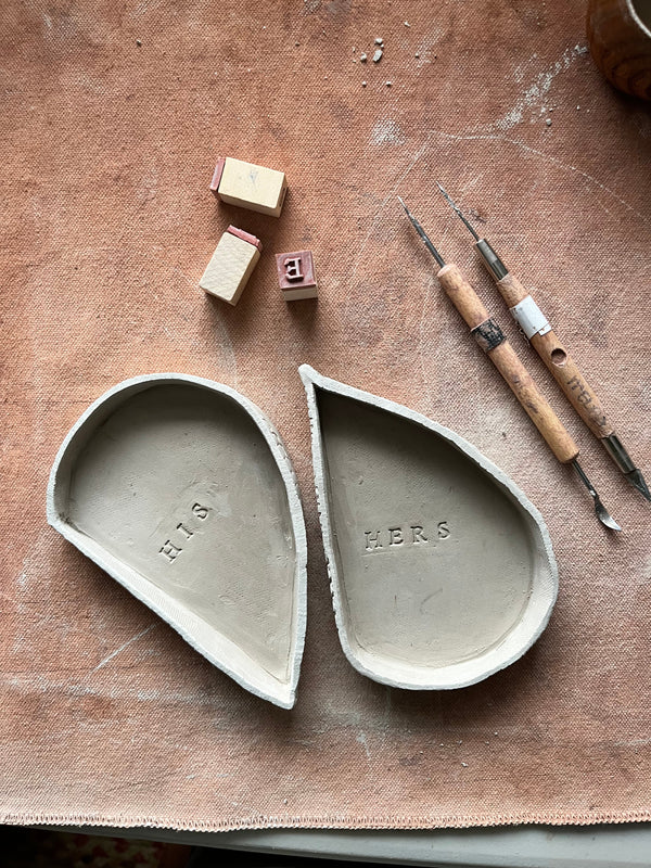 March 26 | 6pm | Ceramic Heart Matching Dish Pottery Handbuilding:  Drop In Workshop